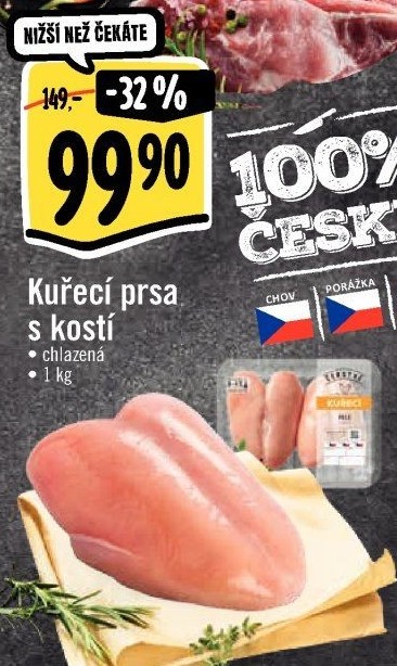 Kuřecí prsa s kostí