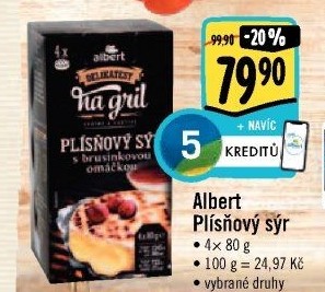 Plísňový sýr na gril Delikatesy na gril Albert