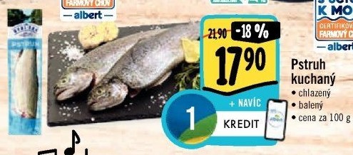 Pstruh kuchaný Albert