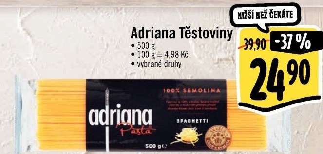 Těstoviny semolinové Adriana