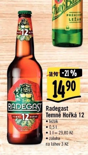 Radegast Temně Hořká 12 ležák