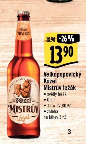 Velkopopovický Kozel Mistrův ležák