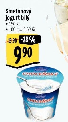 Bílý jogurt smetanový Choceňský
