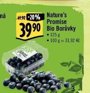 Borůvky bio Nature'