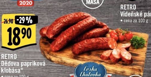 Dědova klobása papriková Albert Retro