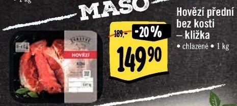 Hovězí přední bez kosti - kližka Albert