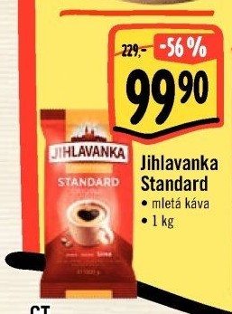 Mletá káva Standard Jihlavanka