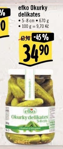 Okurky delikates Efko