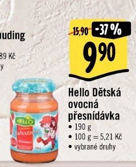 Přesnídávka ovocná Hello