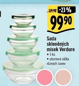 Sada skleněných misek