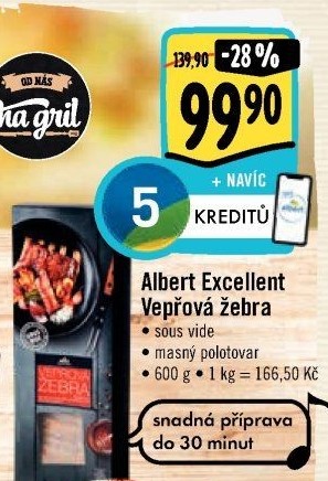 Vepřová žebra Sous vide Albert Excellent