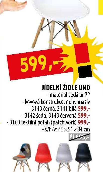 JÍDELNÍ ŽIDLE UNO - IDEA nábytek akcniletaky.com