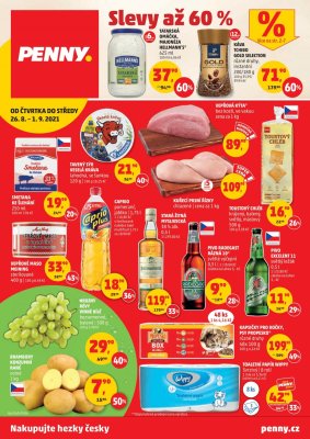 akční leták Penny Market 26.8.2021-1.9.2021