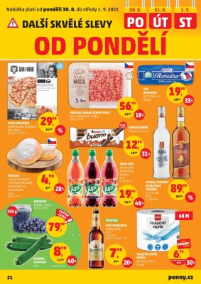 akční leták Penny Market 26.8.2021-1.9.2021