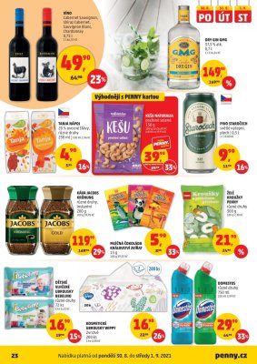 akční leták Penny Market 26.8.2021-1.9.2021