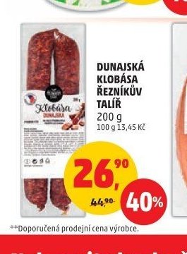 Dunajská klobása Řezníkův talíř