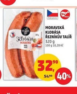 Moravská klobása Řezníkův talíř