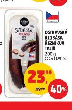 Ostravská klobása Řezníkův talíř