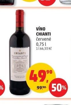 VÍNO CHIANTI červené 0,75 l