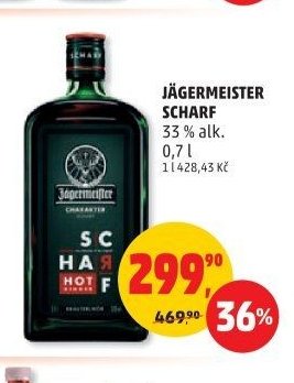 JÄGERMEISTER SCHARF 33 % alk. 0,7 l