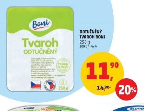 ODTUČNĚNÝ TVAROH BONI