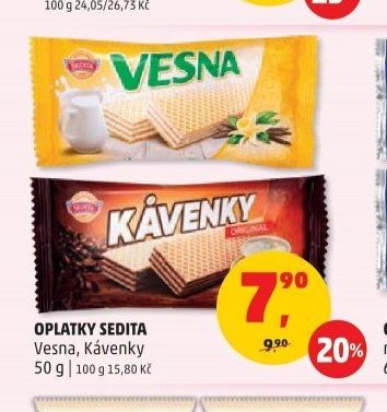 Oplatky Sedita Vesna, Kávenky