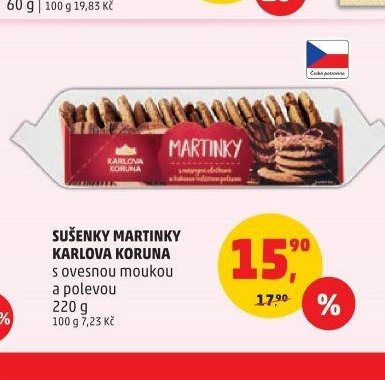Sušenky Martinky Karlova Koruna