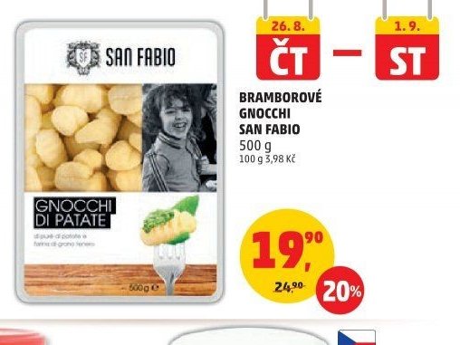 Bramborové gnocchi San Fabio