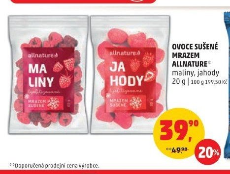 Ovoce sušené mrazem Allnature