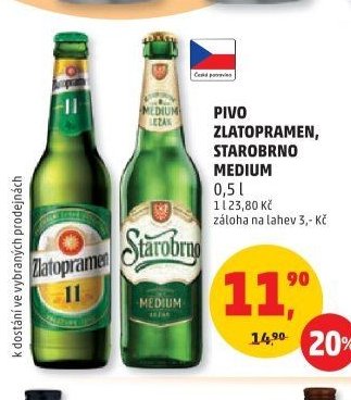 Pivo Zlatopramen Medium