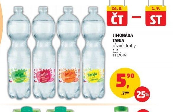 LIMONÁDA TANJA různé druhy 1,5 l