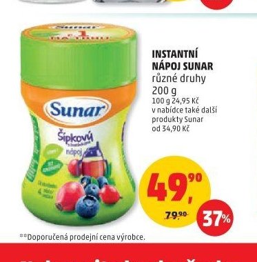 INSTANTNÍ NÁPOJ SUNAR různé druhy 200 g