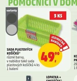 SADA PLASTOVÝCH KOŠÍČKŮ
