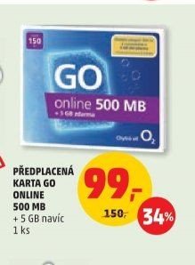 PŘEDPLACENÁ KARTA GO