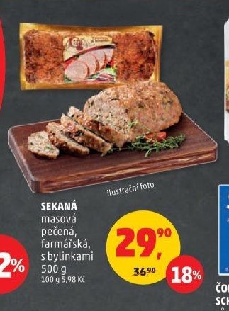 Sekaná masová pečená, farmářská, s bylinkami