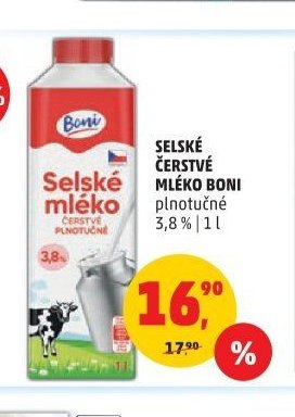 SELSKÉ ČERSTVÉ MLÉKO BONI