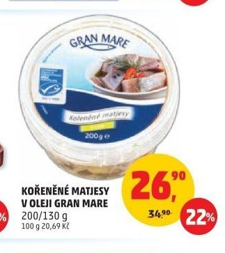 KOŘENĚNÉ MATJESY V OLEJI GRAN MARE