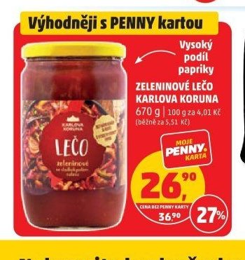ZELENINOVÉ LEČO KARLOVA KORUNA