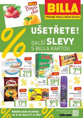 akční leták BILLA 25.8.2021-31.8.2021