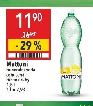Mattoni minerální voda ochucená