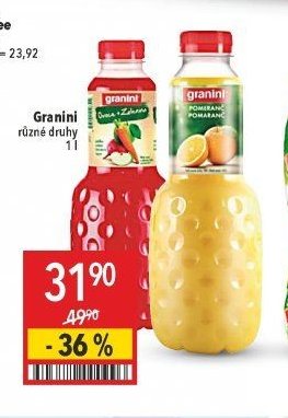 Granini různé druhy