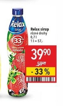 Relax sirup různé druhy