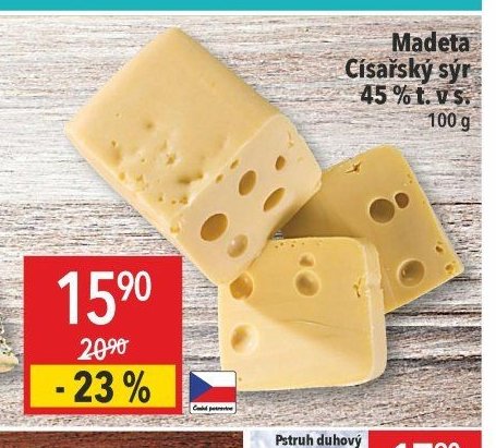 Madeta Císařský sýr 45 % t. v s.