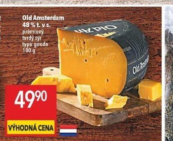 Old Amsterdam 48 % t. v s. prémiový tvrdý sýr typu gouda