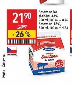 Smetana ke šlehání 33%
