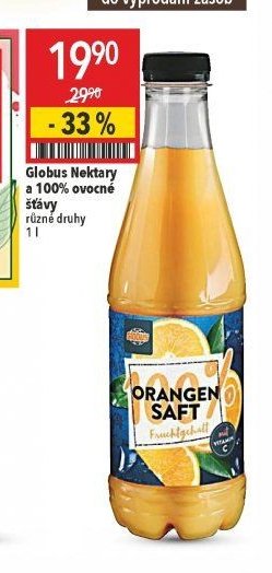 Globus Nektary a 100% ovocné šťávy