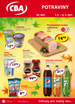akční leták CBA 1.9.2021-12.9.2021