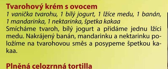 Tvarohový krém s ovocem