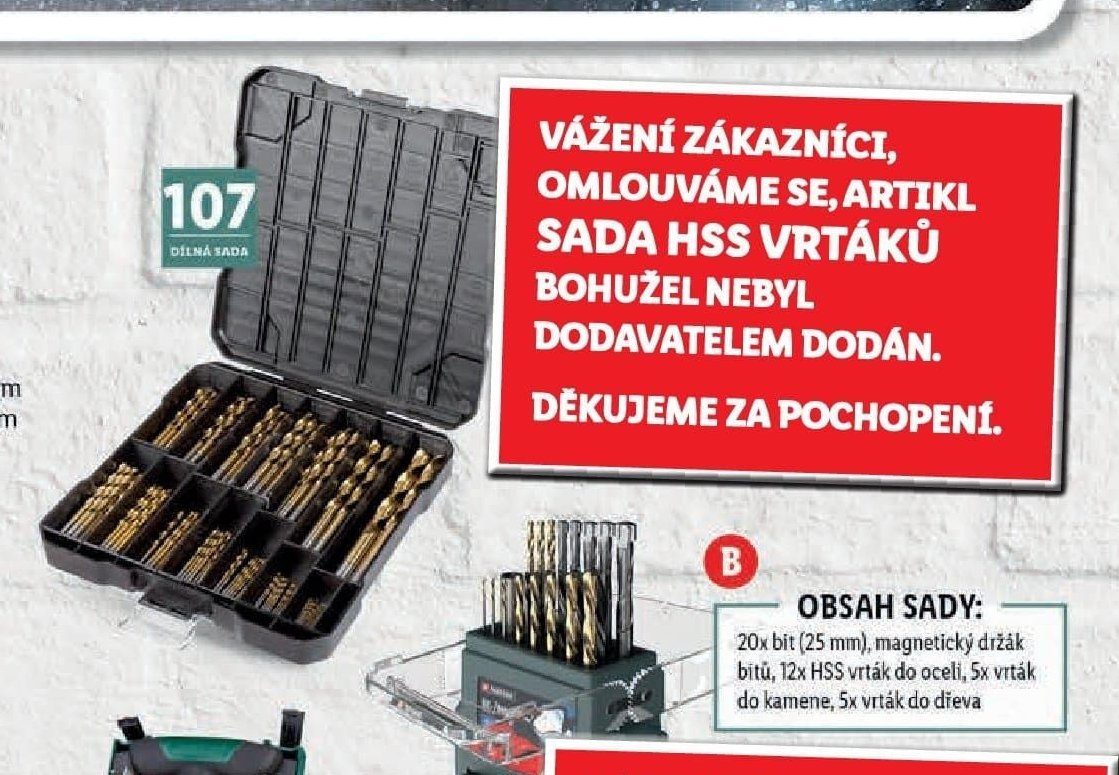 Sada HSS vrtáků