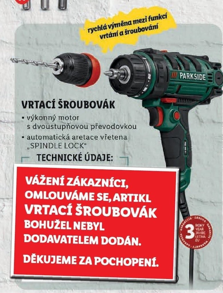 Vrtací šroubovák